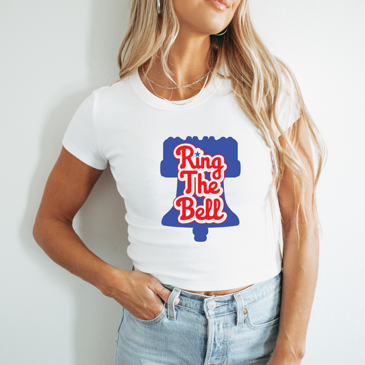 Ring The Bell 2 White Cropped Tee