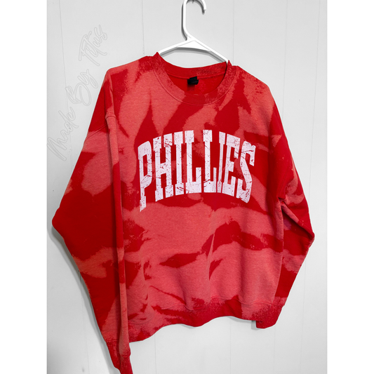 Phillies Distressed Apparel Tie Dye