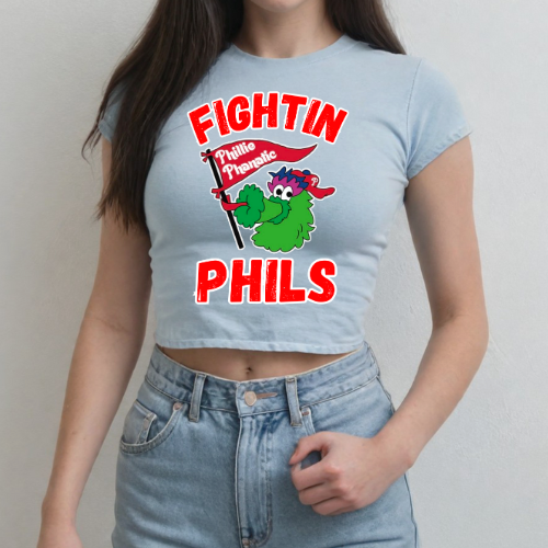 Fightin Phils Phanatic Baseball Cropped Tee