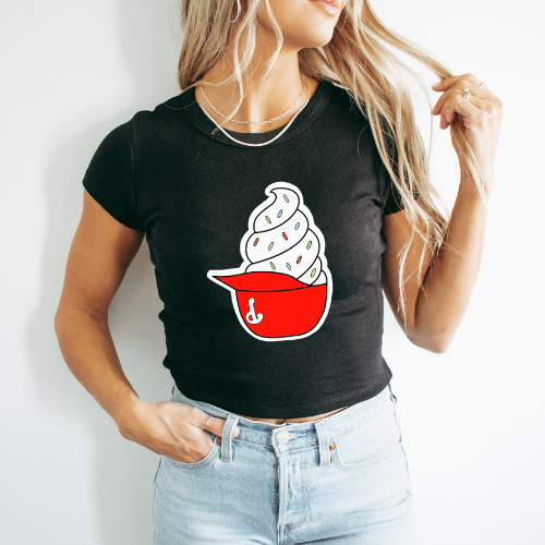 Ice Cream Baseball Cropped Tee