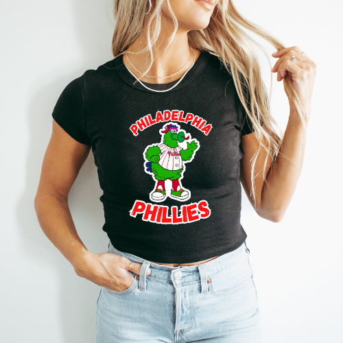 Phanatic Phila Phillies Baseball Cropped Tee