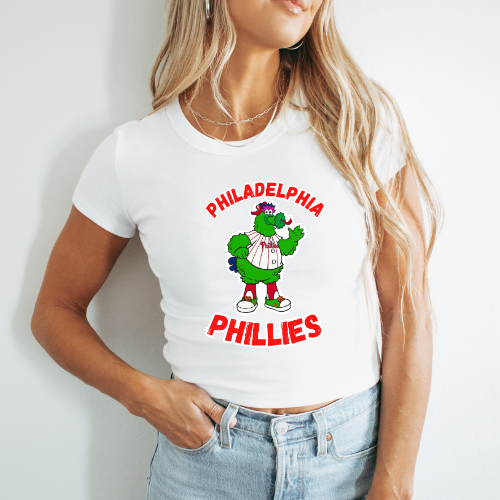 Phanatic Phila Phillies Baseball Cropped Tee