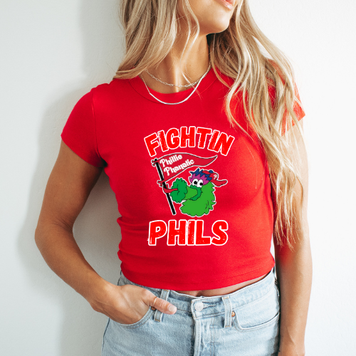 Fightin Phils Phanatic Baseball Cropped Tee