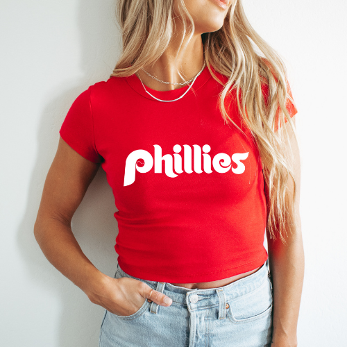 Phillies Baseball Cropped Tee