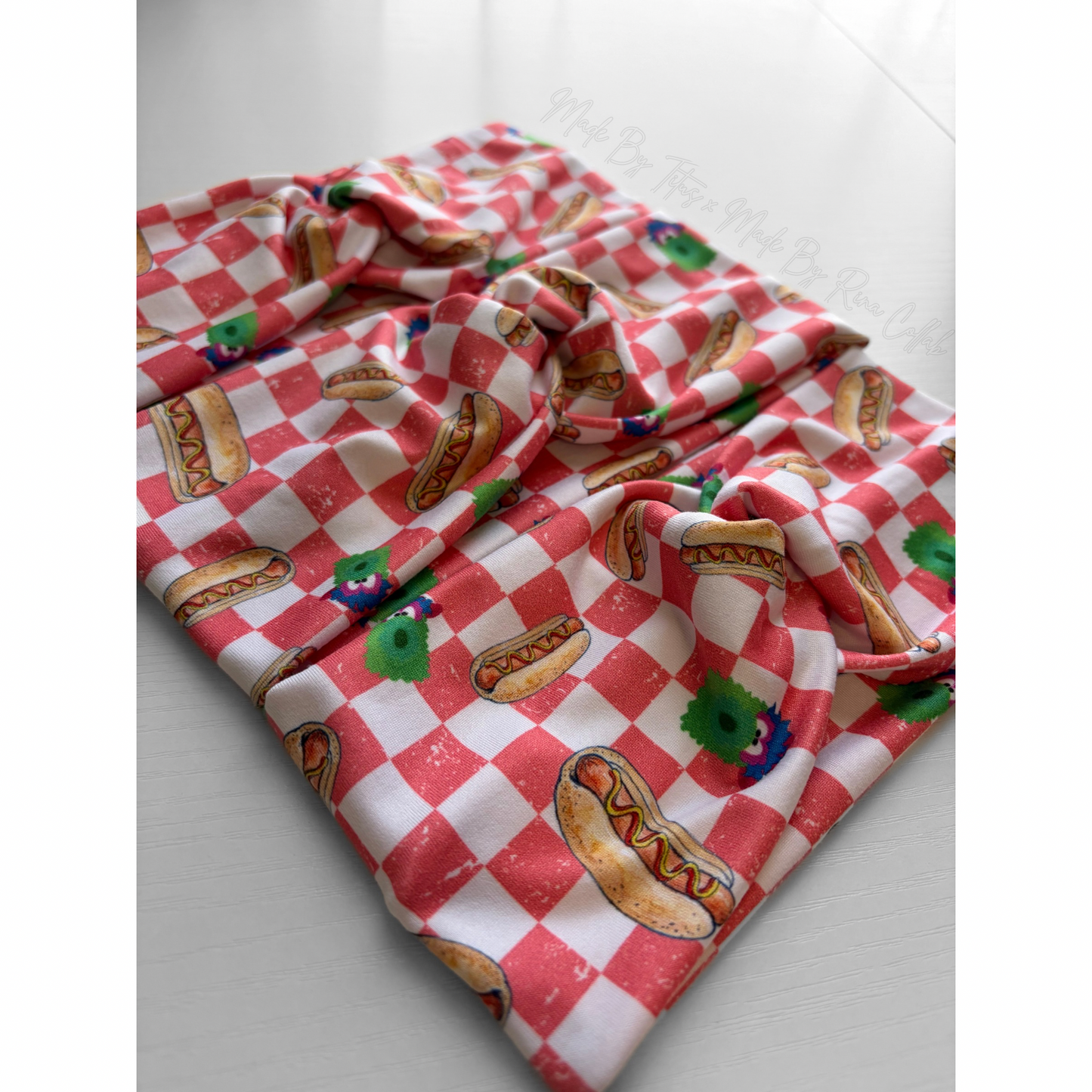 Hot Dog Baseball Headband and Scrunchie