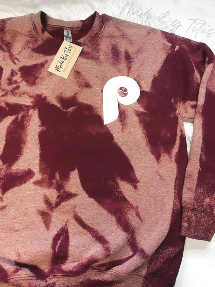 Maroon Baseball Bleached Apparel