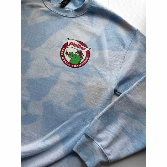 Phanatic Light Blue Baseball Bleached Apparel Pocket Design