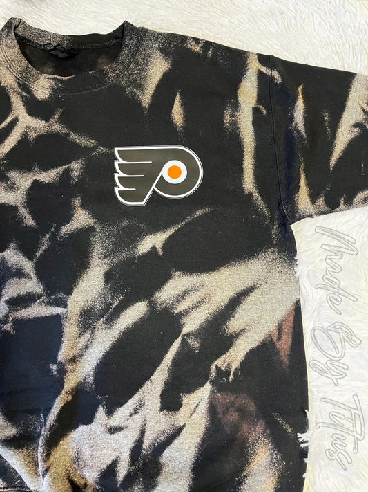 Black Hockey Bleached Apparel