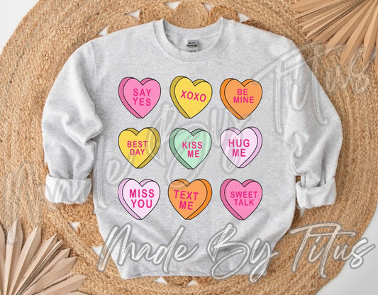 Vday Candy Hearts Apparel