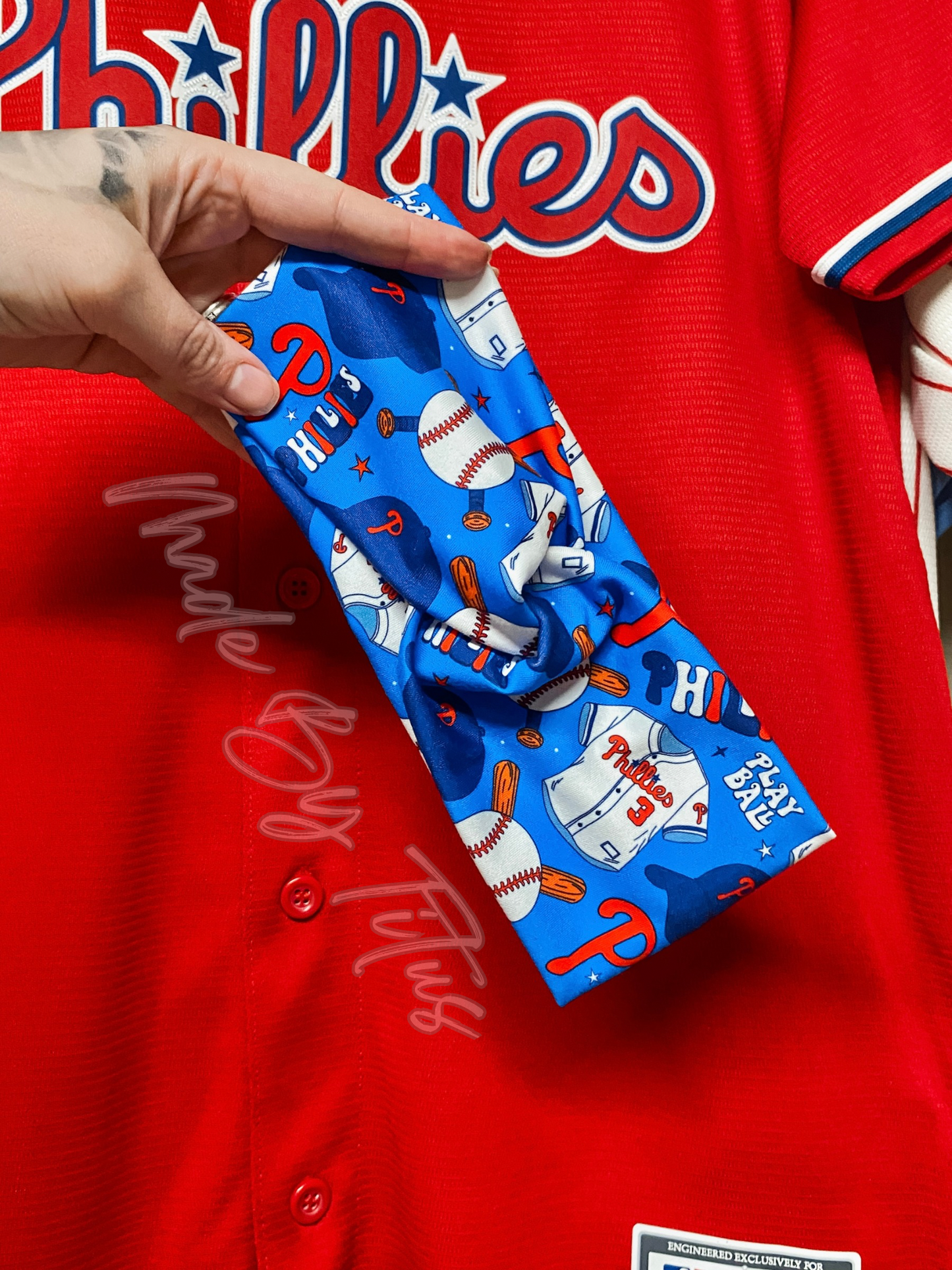 Jersey Blue Baseball Headband