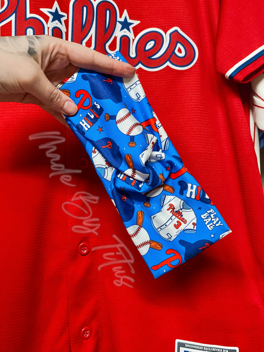 Jersey Blue Baseball Headband