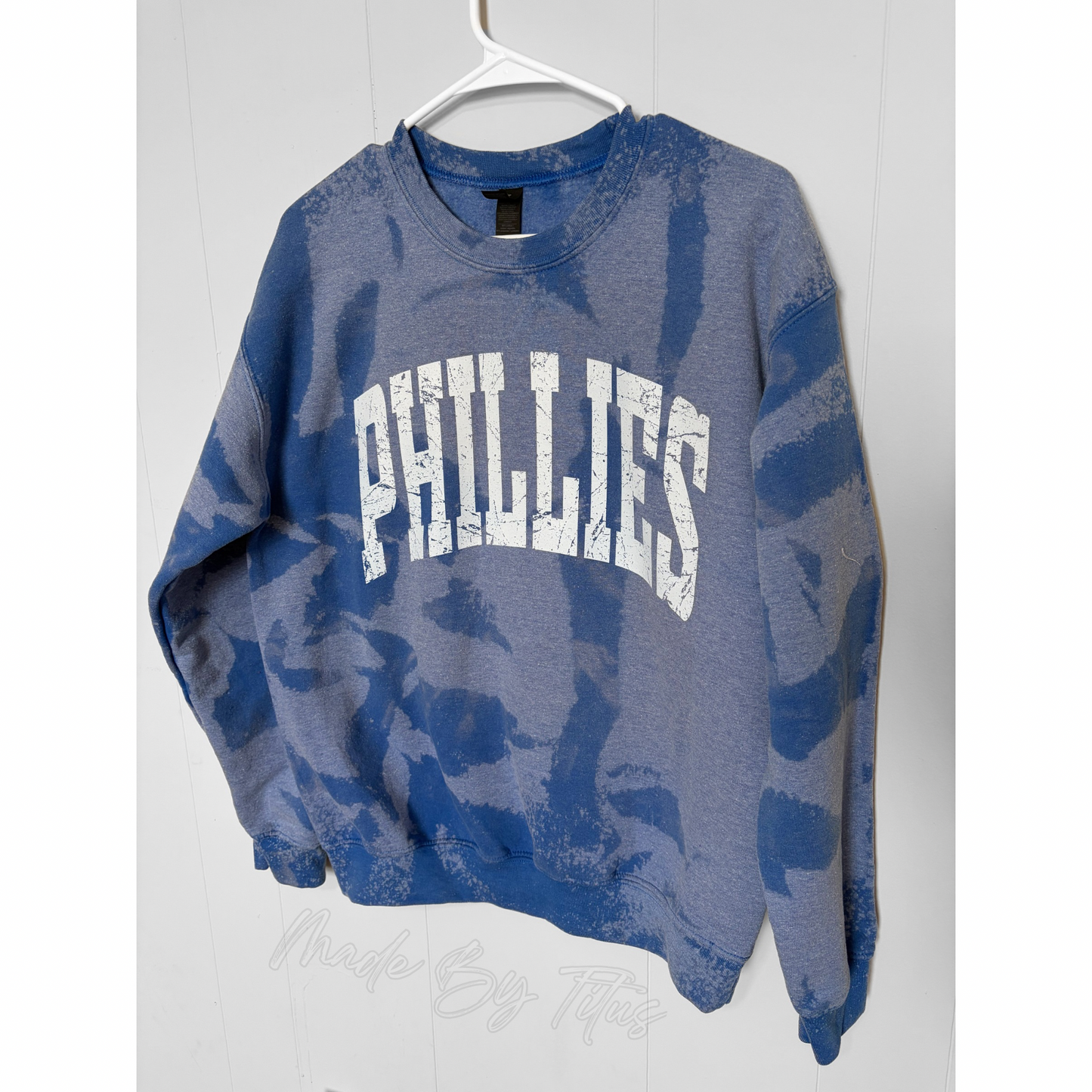 Phillies Distressed Apparel Tie Dye Royal Blue