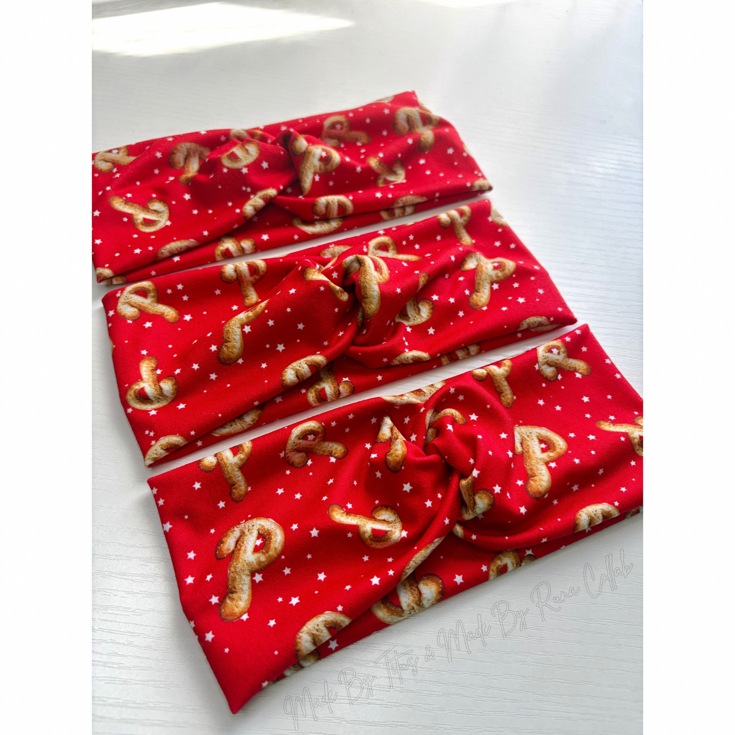 Pretzel P Baseball Headband and Scrunchie