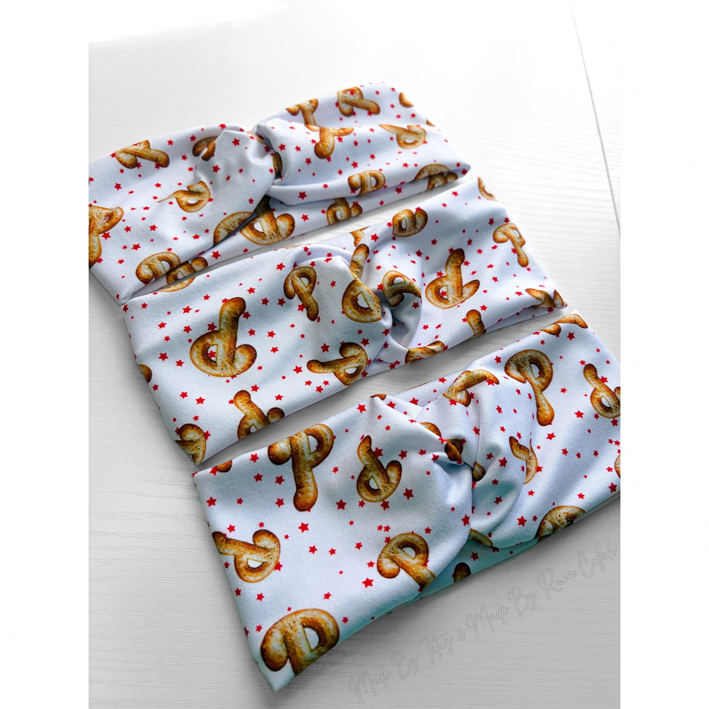 Pretzel P Baseball Headband and Scrunchie