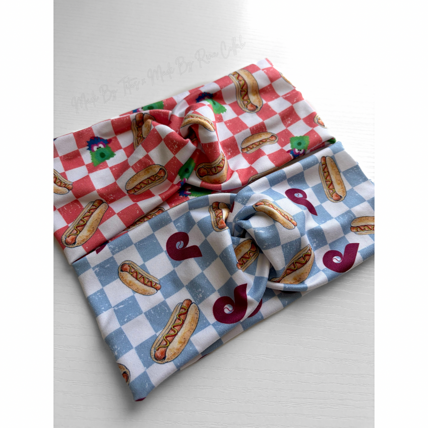 Hot Dog Baseball Headband and Scrunchie