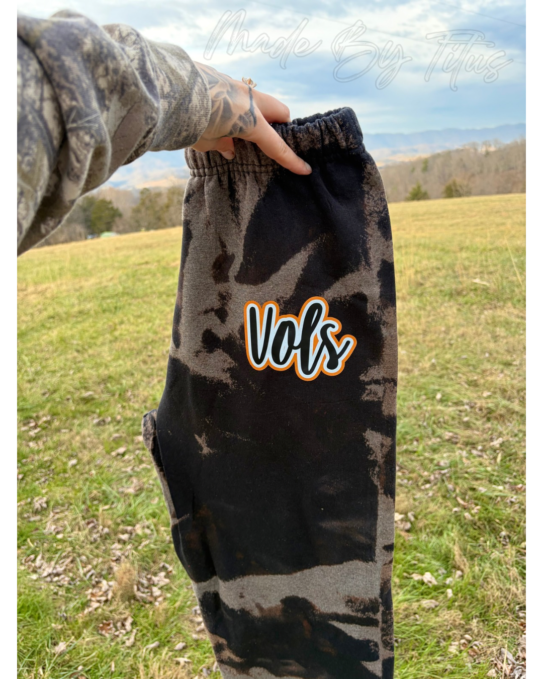 TN Vols black tie dye sweatpants