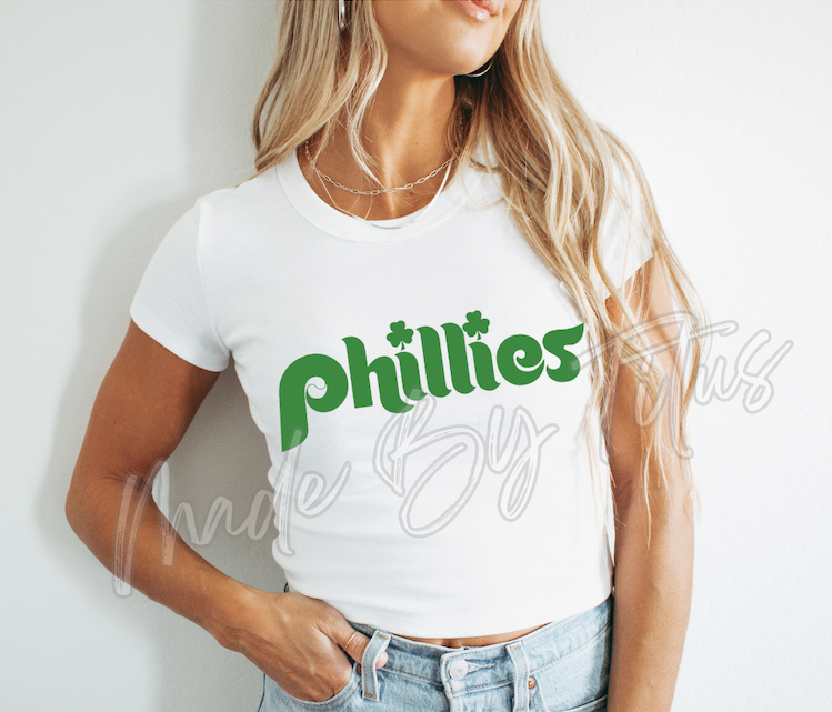 Baseball Shamrock Cropped Tee