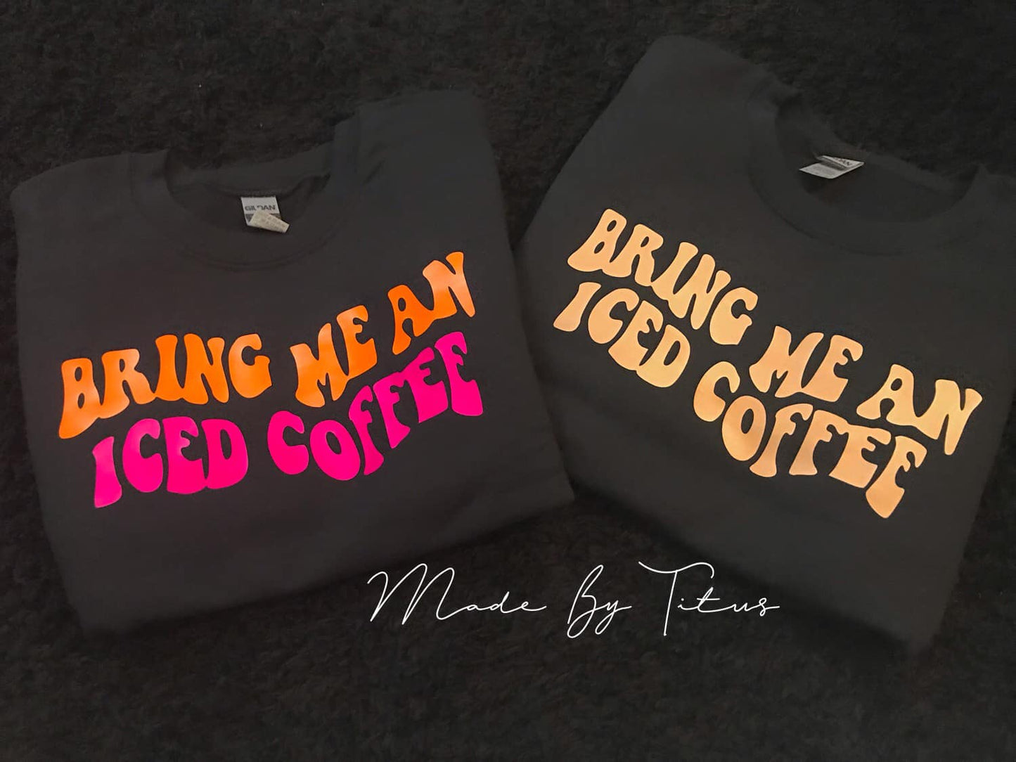 Bring Me An Iced Coffee Pink/Orange Apparel